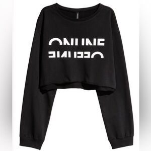 Short Cropped Sweatshirt in Size L from H&M
